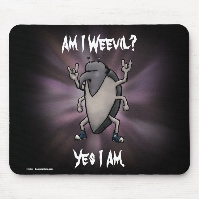 Am I Weevil Heavy Metal Cartoon Mouse Pad (Front)
