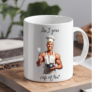 AM I YOUR CUP OF TEA funny novelty gift office 