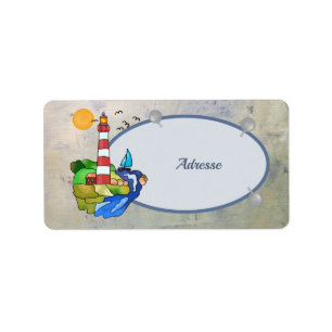 Am Meer Adressaufkleber Label