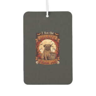 Am Night Fear Me Halloween Pug Moon Tombstone Air Freshener