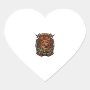 Am Night Fear Me Pug Halloween Moon_1 Heart Sticker