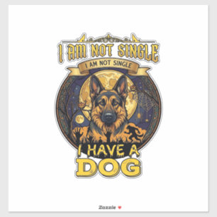 Am Not Single Have Dog Halloween_1
