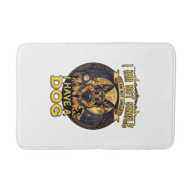 Am Not Single Have Dog Halloween_1 Bath Mat (Front)