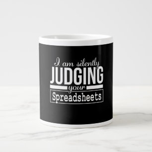 Am Silently Judging Your Spreadsheets Costume Gift Large Coffee Mug