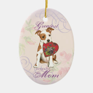 Am Staff Heart Mom Ceramic Ornament