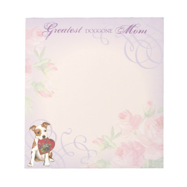 Am Staff Heart Mom Notepad (Front)