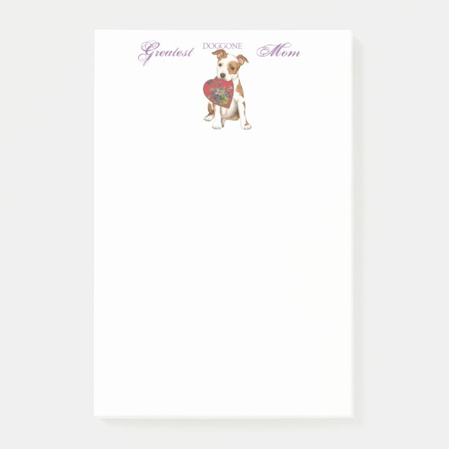Am Staff Heart Mom Post-it Notes (Front)