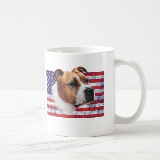 Am Staff USA grunge flag // TASSE CUP (Right)