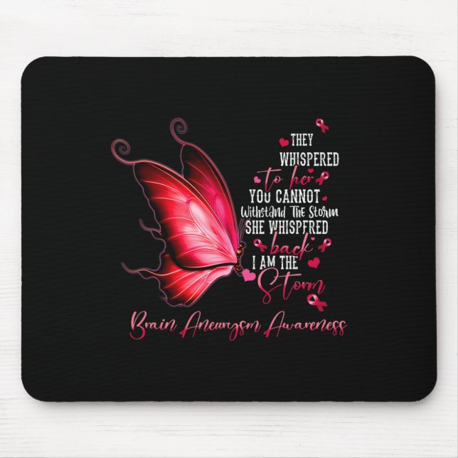 Am The Storm Brain Aneurysm Awareness Butterfly 2  Mouse Pad (Front)