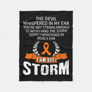 Am The Storm Leukaemia Awareness Fleece Blanket