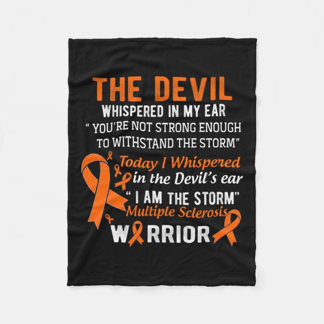 Am The Storm Multiple Sclerosis Warrior  Fleece Blanket (Front)
