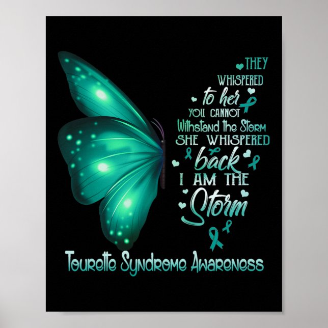 Am The Storm Tourette Syndrome Awareness Butterfly Poster (Front)