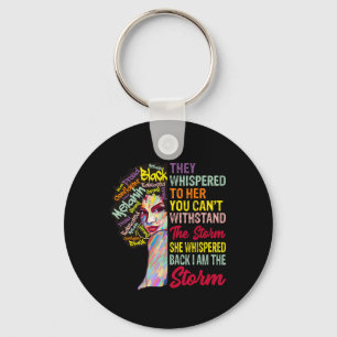 Am The Storm Women Juneteenth Black History Month Keychain