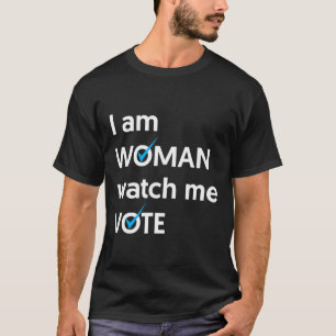 Am Woman Watch Me Vote 2024 Blue Wave Vote  T-Shirt