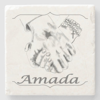 "Amada" Stone Coaster
