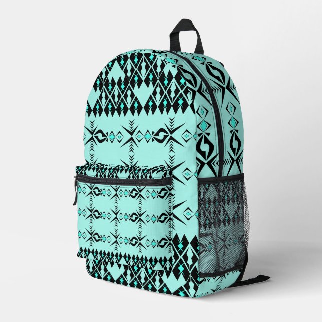 Amadahy ~ Forest Water Printed Backpack (Back Corner Right)