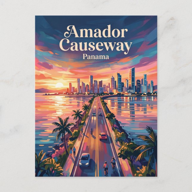 Amador Causeway Panama Postcard (Front)