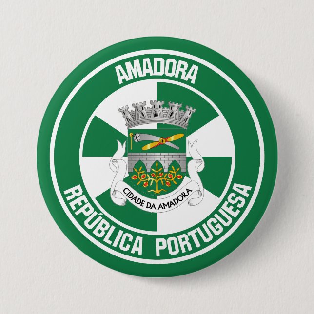 Amadora Round Emblem 3 Inch Round Button (Front)