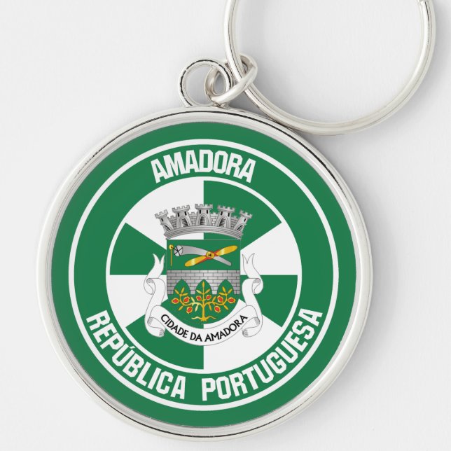 Amadora Round Emblem Keychain (Front)