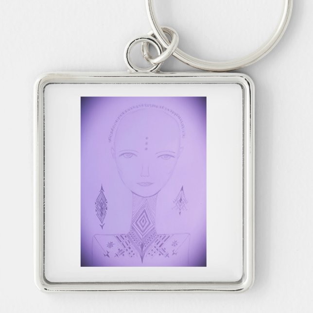 Amal Unique Colourful Portrait Keychain (Front)