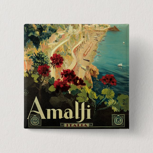 Amalfi 2 Inch Square Button (Front)