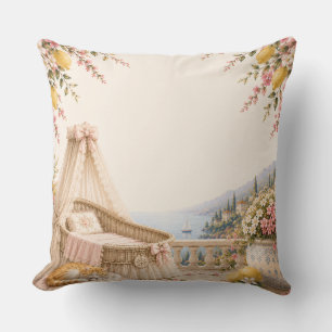 Amalfi Coast Baby Nursery Mediterranean Coastal Throw Pillow
