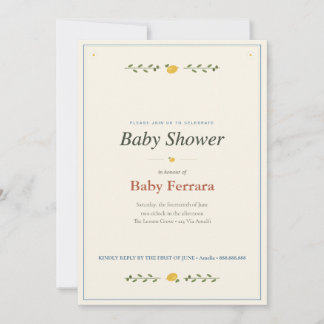 Amalfi Coast Baby Shower Invitation