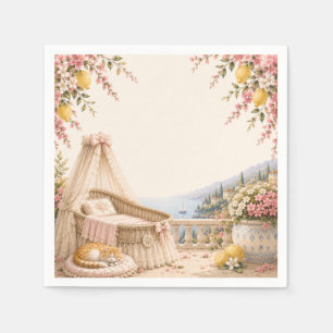 Amalfi Coast Baby Shower Mediterranean Coastal Napkin