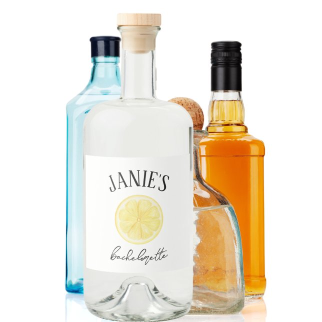 Amalfi Coast Bachelorette Party | Lemon Liquor Bottle Label (Creator Uploaded)