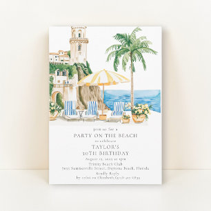 Amalfi Coast Birthday Beach Bash Invitation