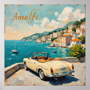 Amalfi Coast Classic : Poster Retro Peinture à l'h