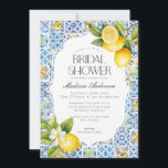 Amalfi Coast Coastal Italian Bridal Shower Invite<br><div class="desc">Transport yourself to the sun-kissed shores of the Mediterranean with our Amalfi Coast theme party decor. Embrace the vibrant charm of Italy's picturesque coastline with our signature collection featuring bright blue tiles and zesty lemons, Infused with the essence of Positano and Tuscan allure reminiscent of the Mediterranean seascape. Whether you're...</div>