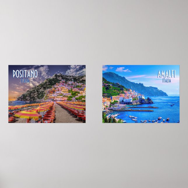 Amalfi Coast et Positano Italie Poster (Recto)