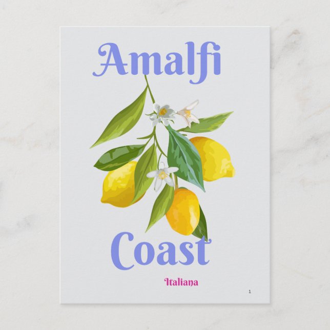 Amalfi coast holiday postcard (Front)