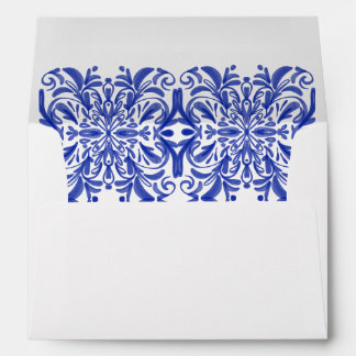 Amalfi Coast I Italian Lemon & Blue Tile Envelope