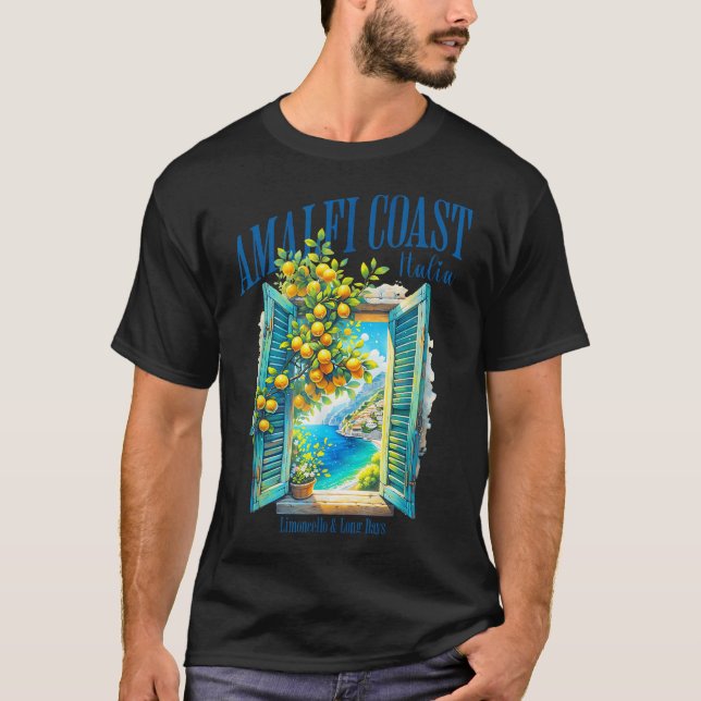  Amalfi Coast Italia Limoncello  Long Days Italy  T-Shirt (Front)