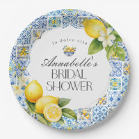 Amalfi Coast Italian Bridal Shower Table Decor