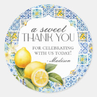 Amalfi Coast Italian Dessert Favour Sticker