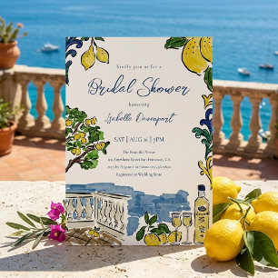 Amalfi Coast Italian Lemon Bridal Shower Invitatio Invitation