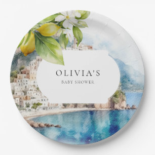 Amalfi Coast Italian Lemon Mediterranean Party Paper Plate