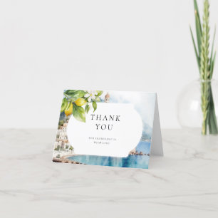 Amalfi Coast Italian Lemon Mediterranean Thank You Card