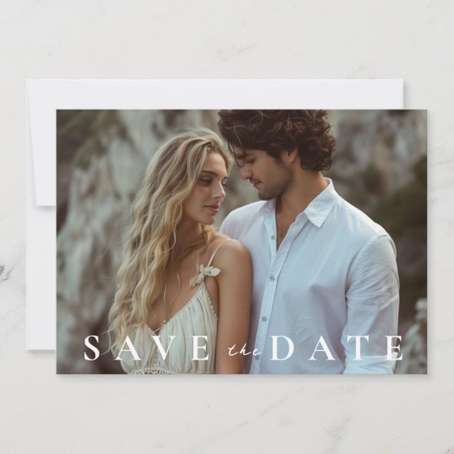 Amalfi Coast Italian Wedding Save The Date (Front)
