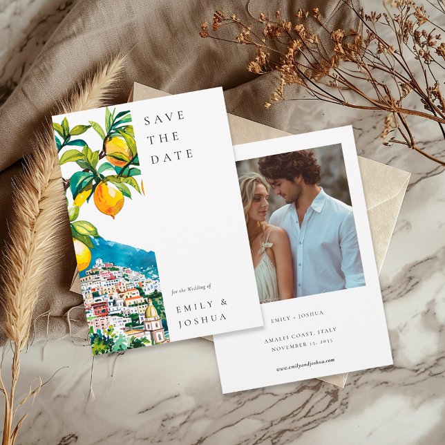 Amalfi Coast Italian Wedding Save The Date (Creator Uploaded)