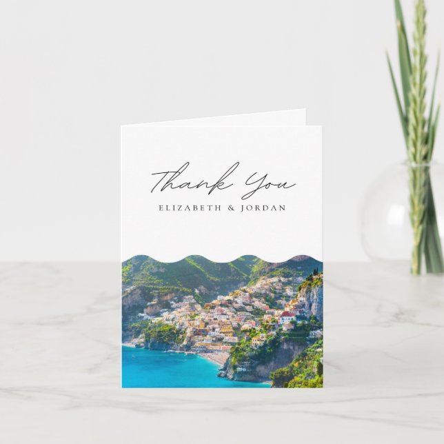 Amalfi Coast Italy Blank Thank You Card (Front)