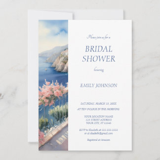 Amalfi Coast Italy Bridal Shower  Invitation