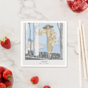 Amalfi Coast Italy Fashion  Napkin