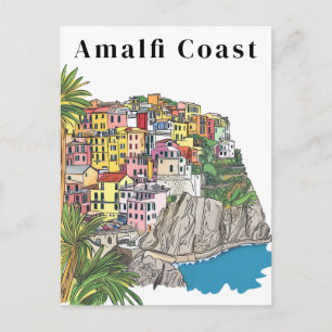 Amalfi Coast Italy Mediterranean Village Postcard