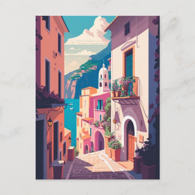 Amalfi coast italy postcard (Front)