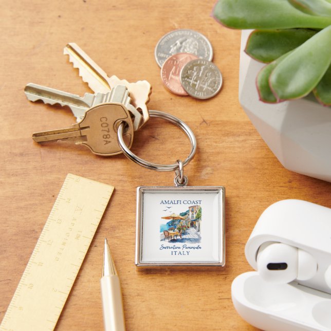 Amalfi Coast Italy Scenic Summer Keychain (Desk)