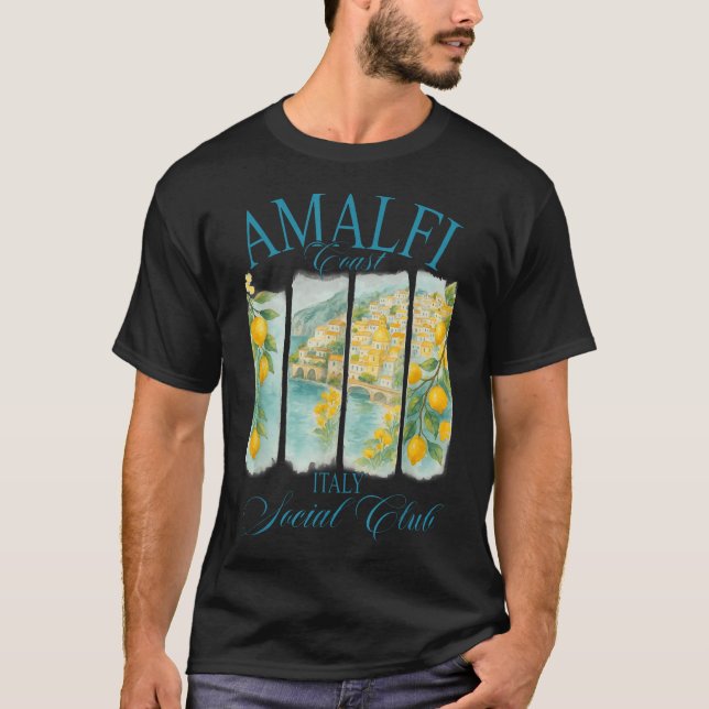  Amalfi Coast Italy Social Club Lemon Travel T-Shirt (Front)